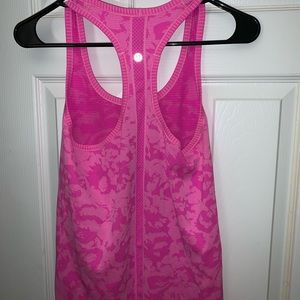 Hot pink Lululemon tank top